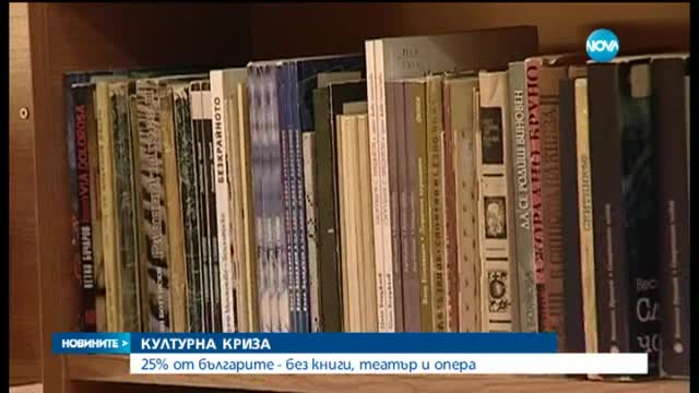 25% от българите - без книги, театър или опера