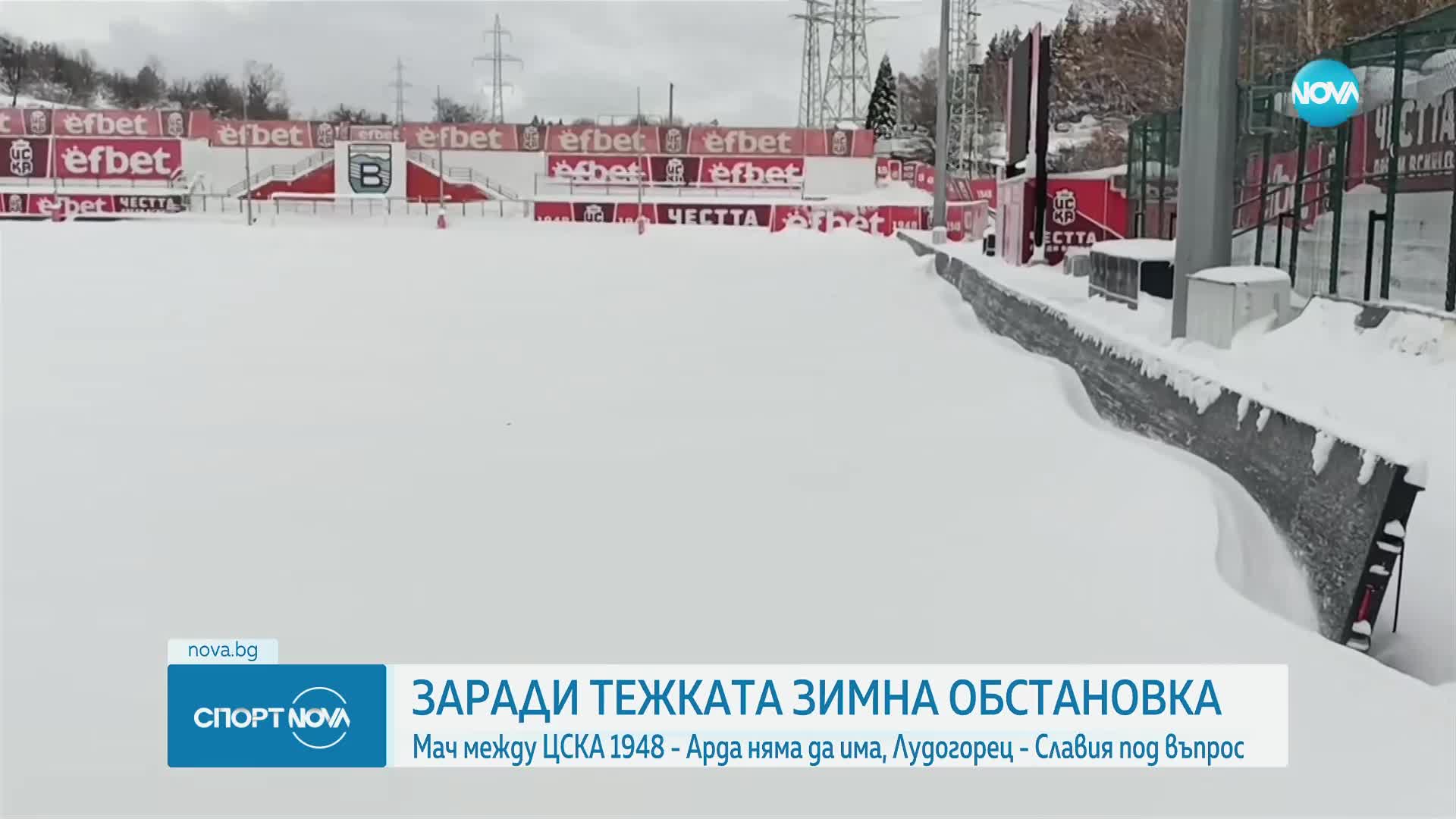 Заради тежката зимна обстановка отлагат мачове от Efbet Лига