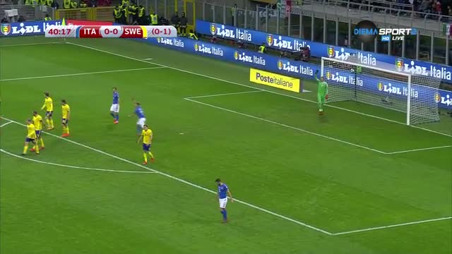 Италия - Швеция 0:0 /първо полувреме/