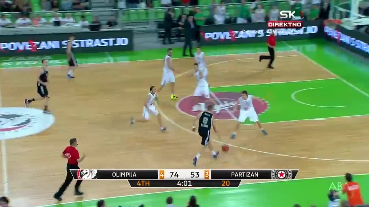 Кошът на годината - Olimpija - Partizan 87:58