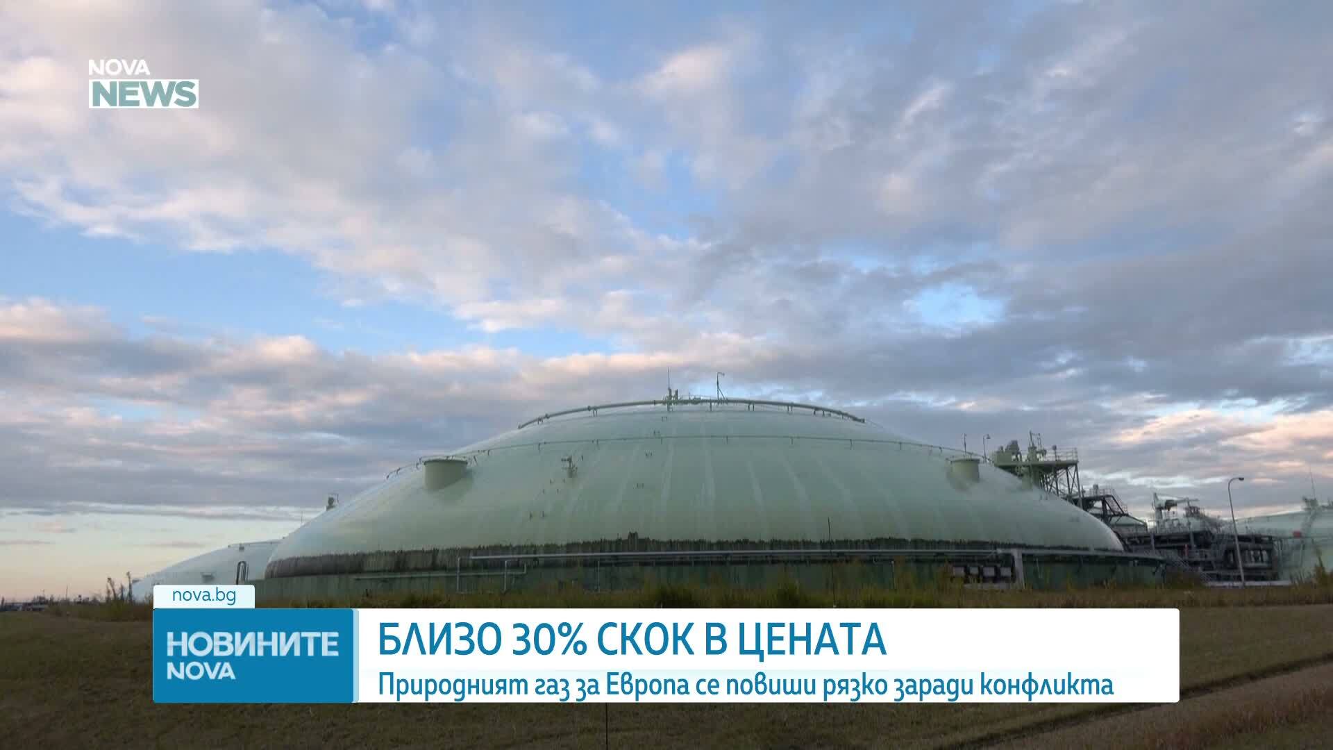 30% скок на цената на природния газ за Европа