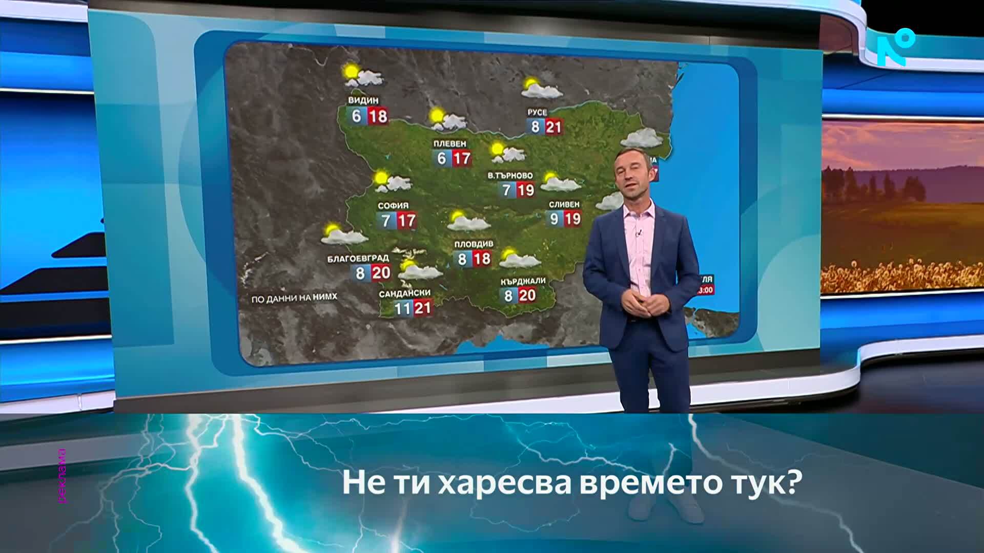 Прогноза за времето | Обедна емисия | 25 окт. 2026