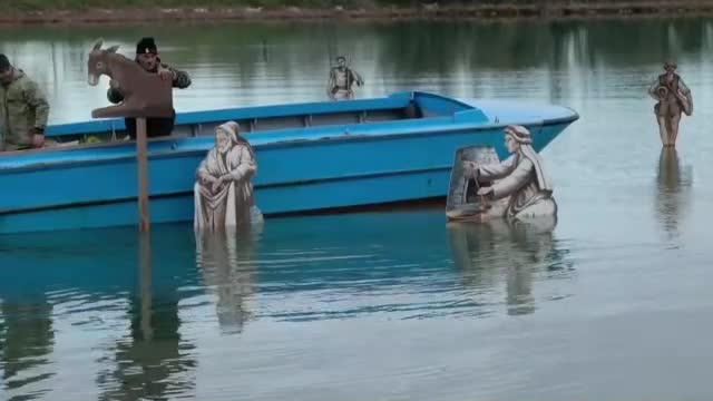 Рождествената сцена във Венецианската лагуна (ВИДЕО)