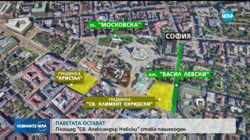 Запазват гранитните павета в зоната на площад "Св. Александър Невски"