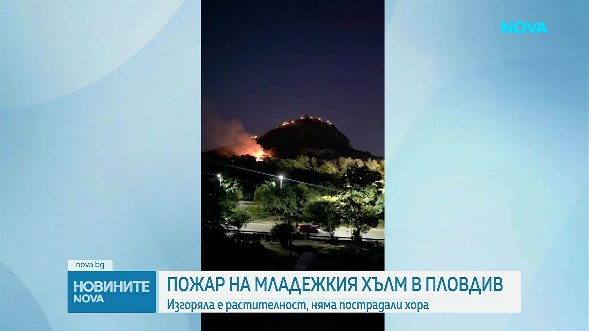 Голям пожар избухна на Младежкия хълм в Пловдив