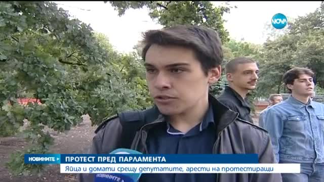 Домати и яйца летяха към парламента (ОБЗОР)