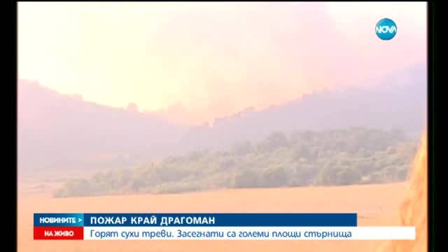 Голям пожар гори край Драгоман
