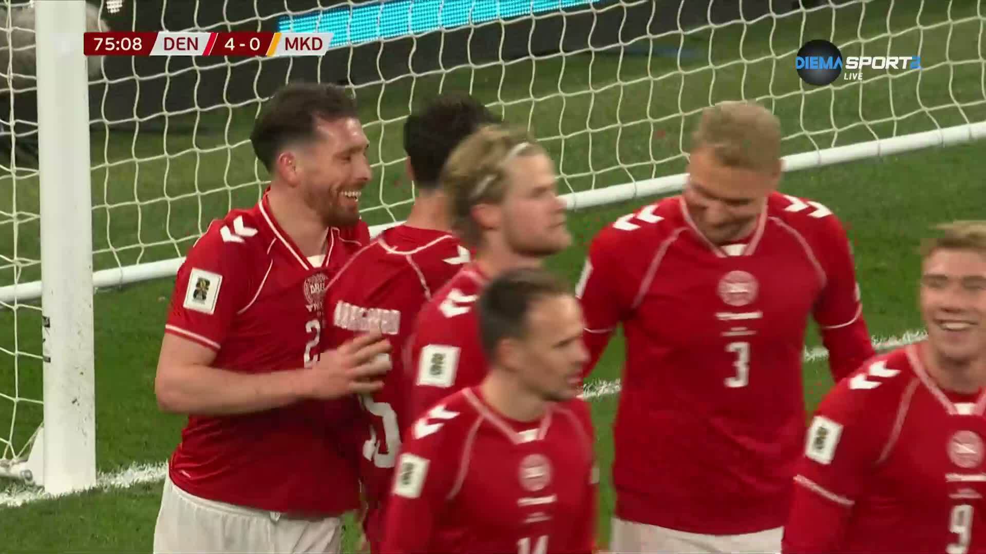 Дания - Северна Македония 4:0 /репортаж/
