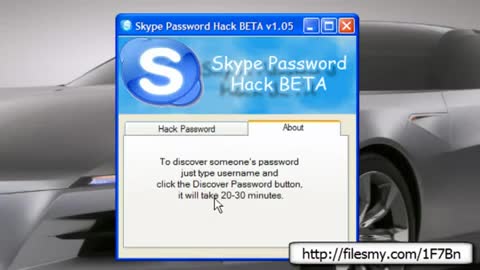 skype password hack beta v1.05