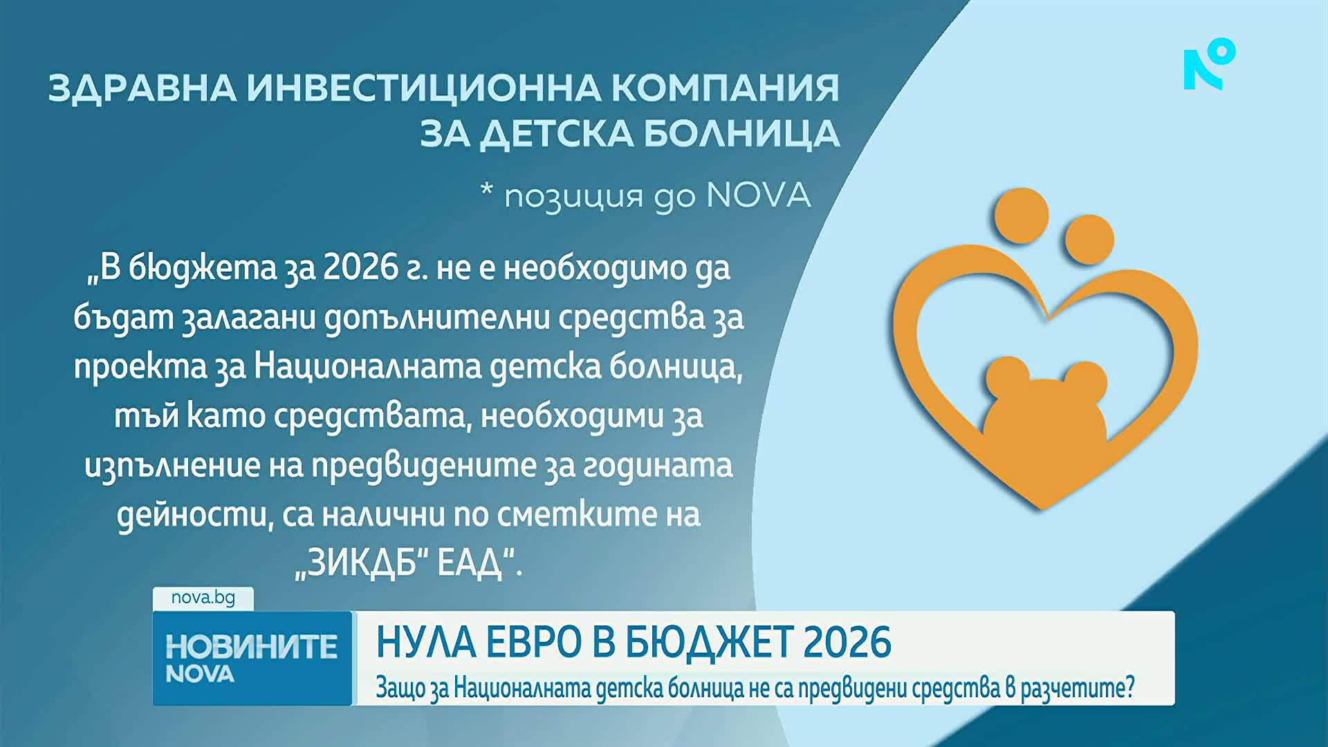 Има ли предвидени средства в бюджета за 2026 за Националната детска болница