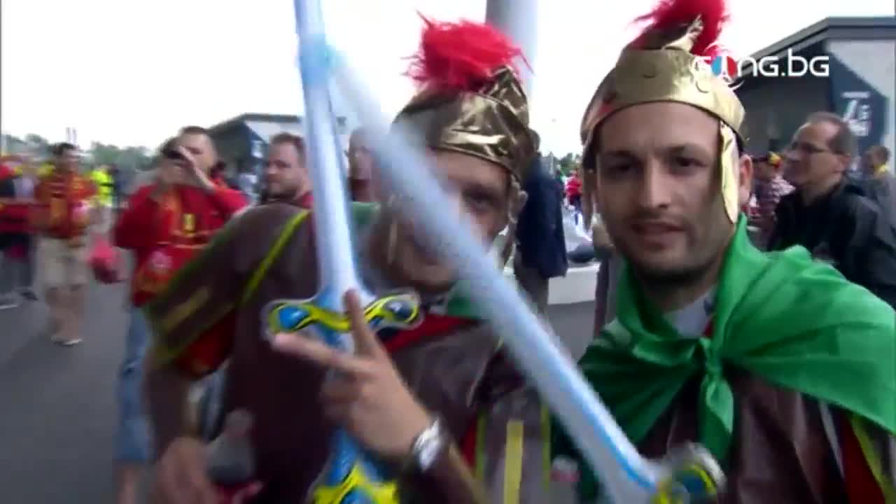 "Рицари" от Белгия и Италия с инвазия към стадиона в Лион