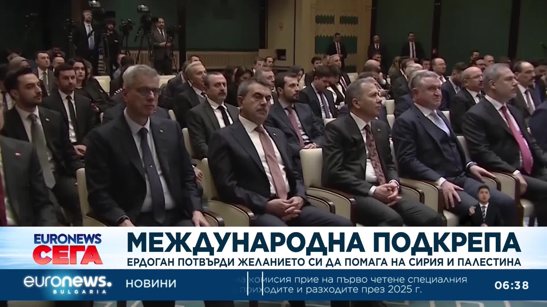Ердоган потвърди желанието си да помага на Сирия и Палестина