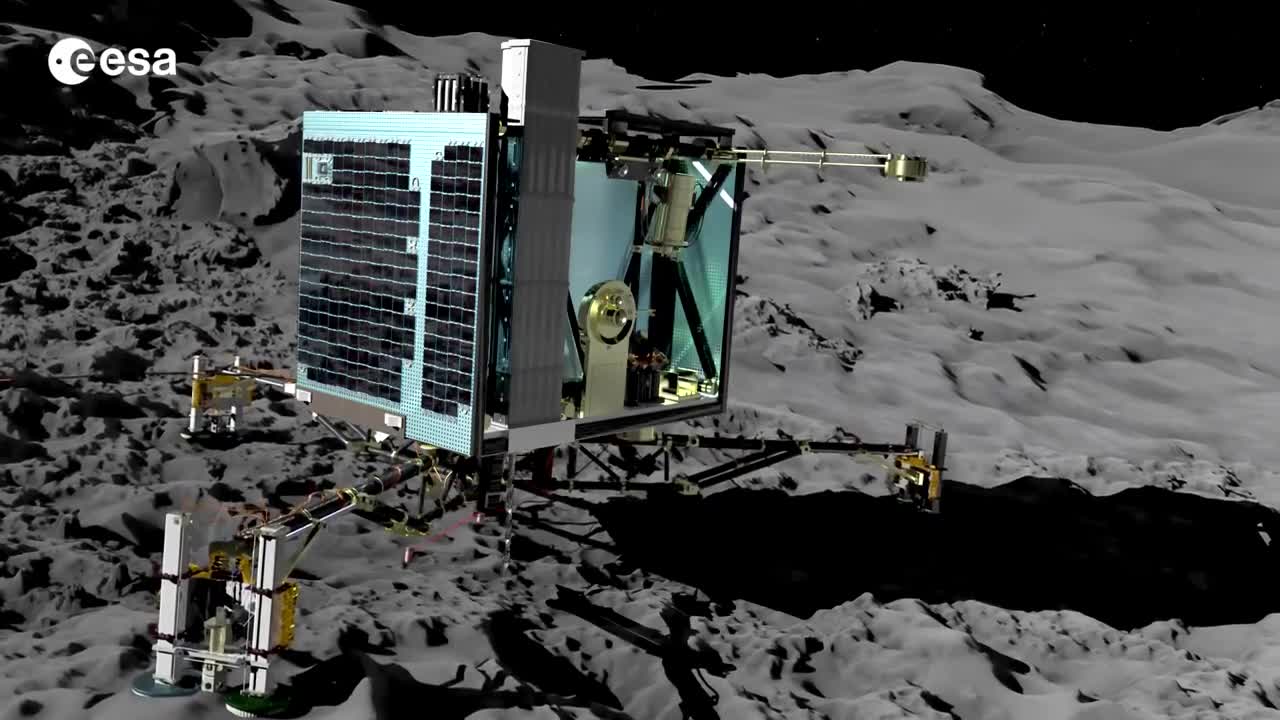 Сондата Philae - спускане и изследване на кометата 67р (анимация)