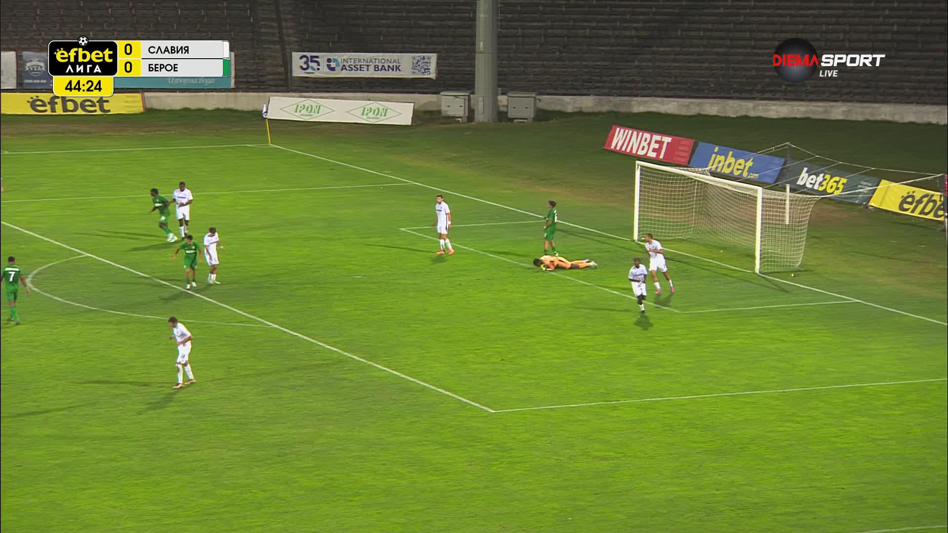 Славия - Берое 0:0 /първо полувреме/