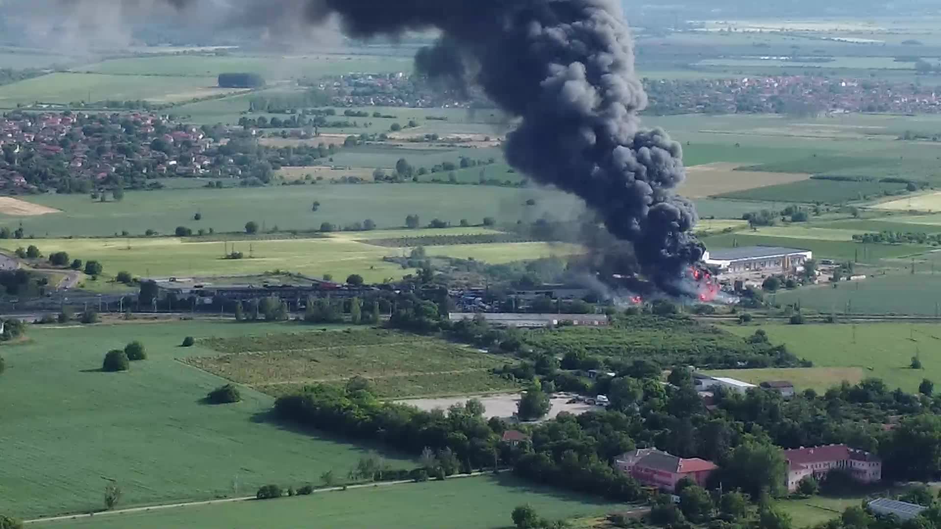 От "Моята новина": Пожар край Пазарджик