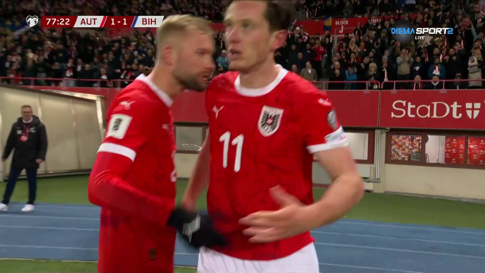 Австрия - Босна и Херцеговина 1:1 /репортаж/