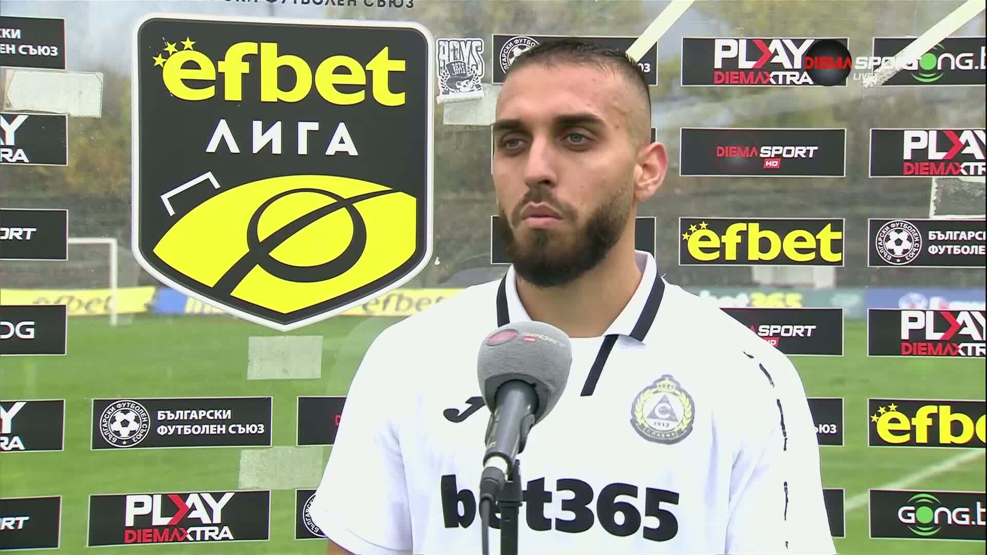 Играч на мача Роберто Райчев след Славия – Монтана