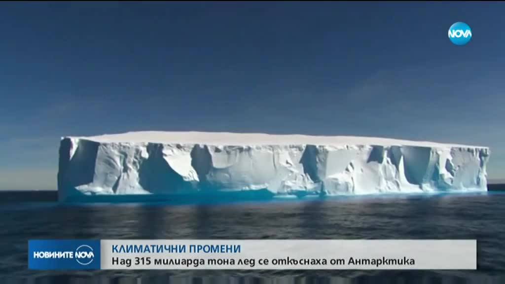 Айсберг, 15 пъти по-голям от територията на Париж, се откъсна от леден шелф в Антарктика