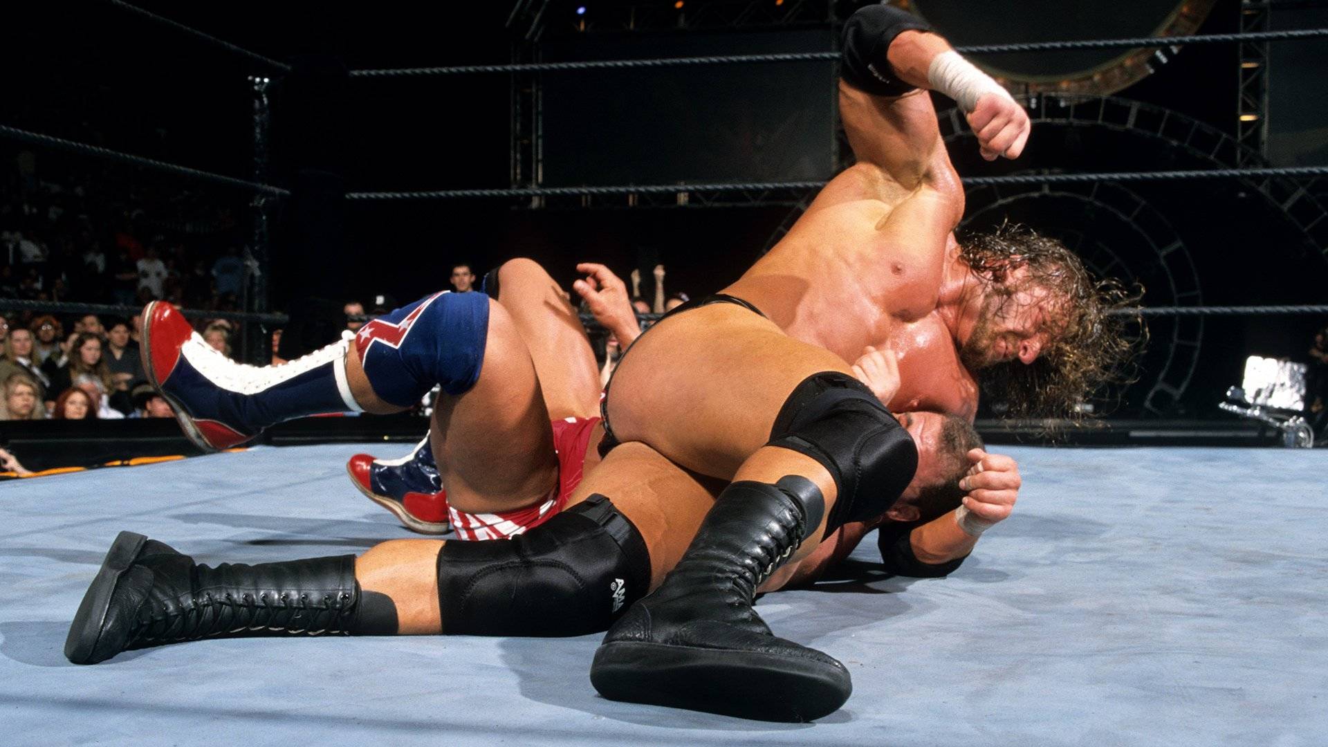 Triple H eliminates Kurt Angle to win the Royal Rumble Match: Royal Rumble 2002