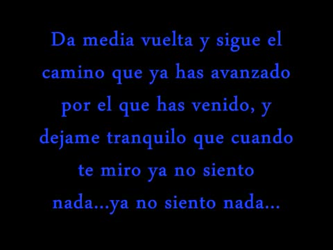 los rebujitos ya no siento nada