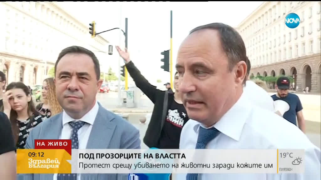 Протест срещу убиването на животни за кожите им
