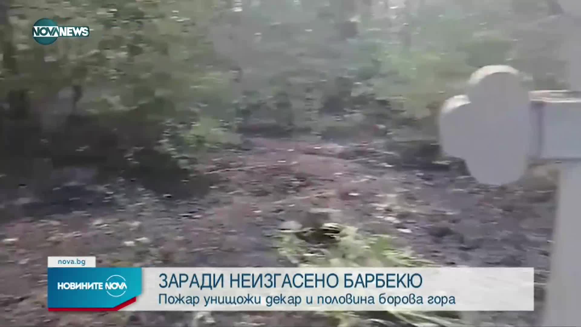 Неизгасено барбекю предизвика пожар в Кюстендилско