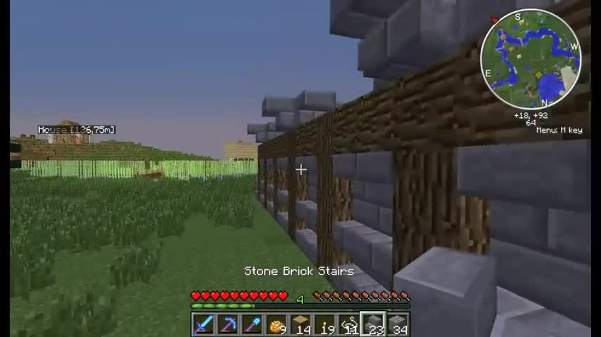 Minecraft Singleplayer Survival Епизод 15 Започваме замъка [стената]