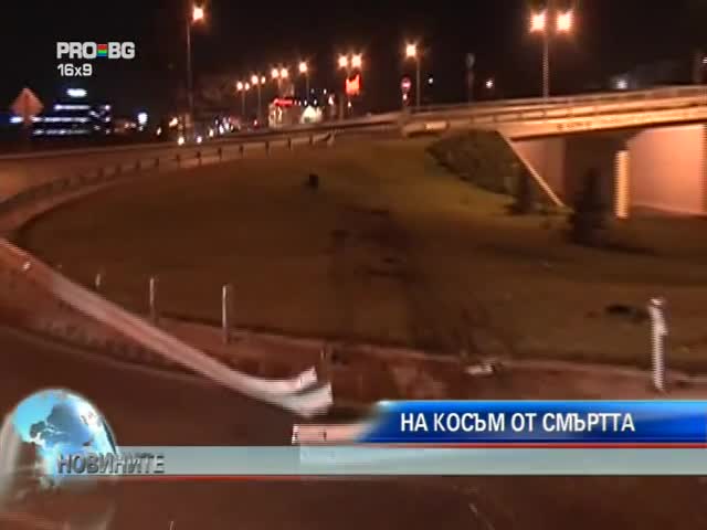Бентли изхвърча от пътя след гонка 