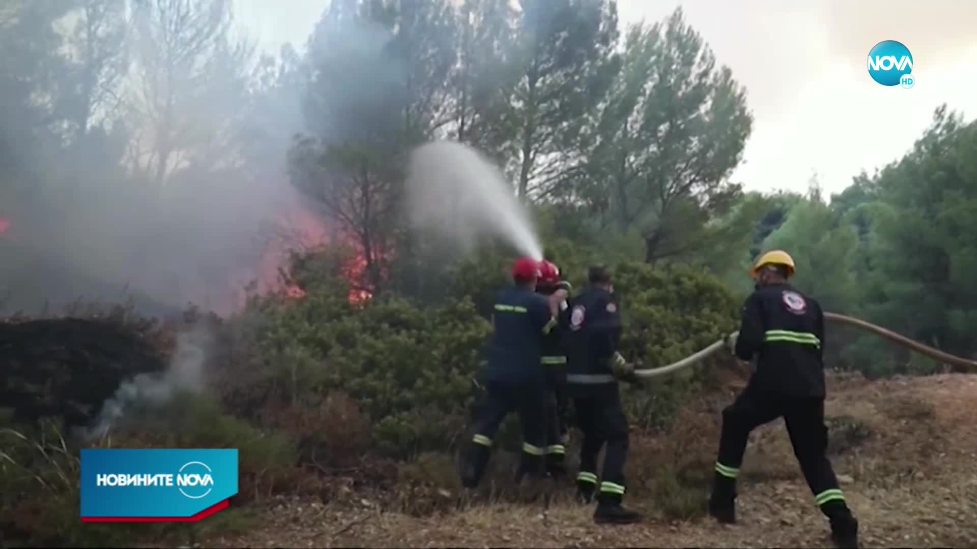 Пожарът край Атина се разраства, хората се евакуират