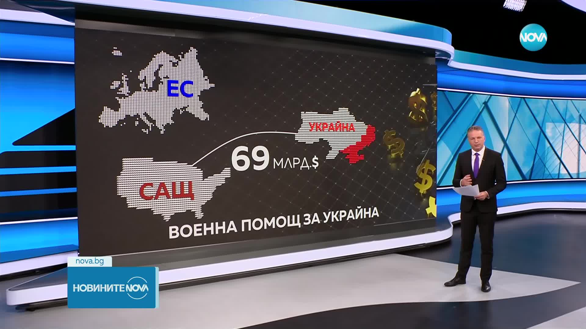 Каква помощ за Украйна са отпуснали САЩ и каква ЕС
