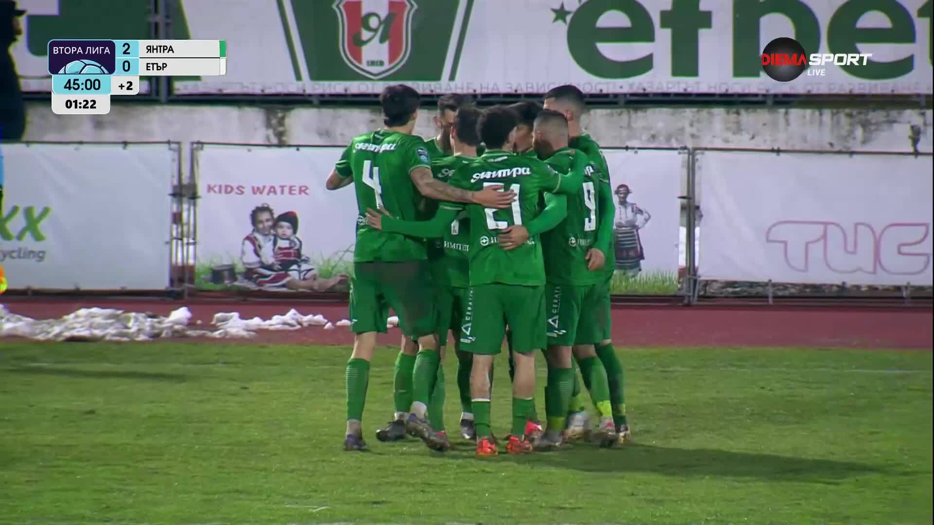 Янтра - Етър 2:0 /първо полувреме/