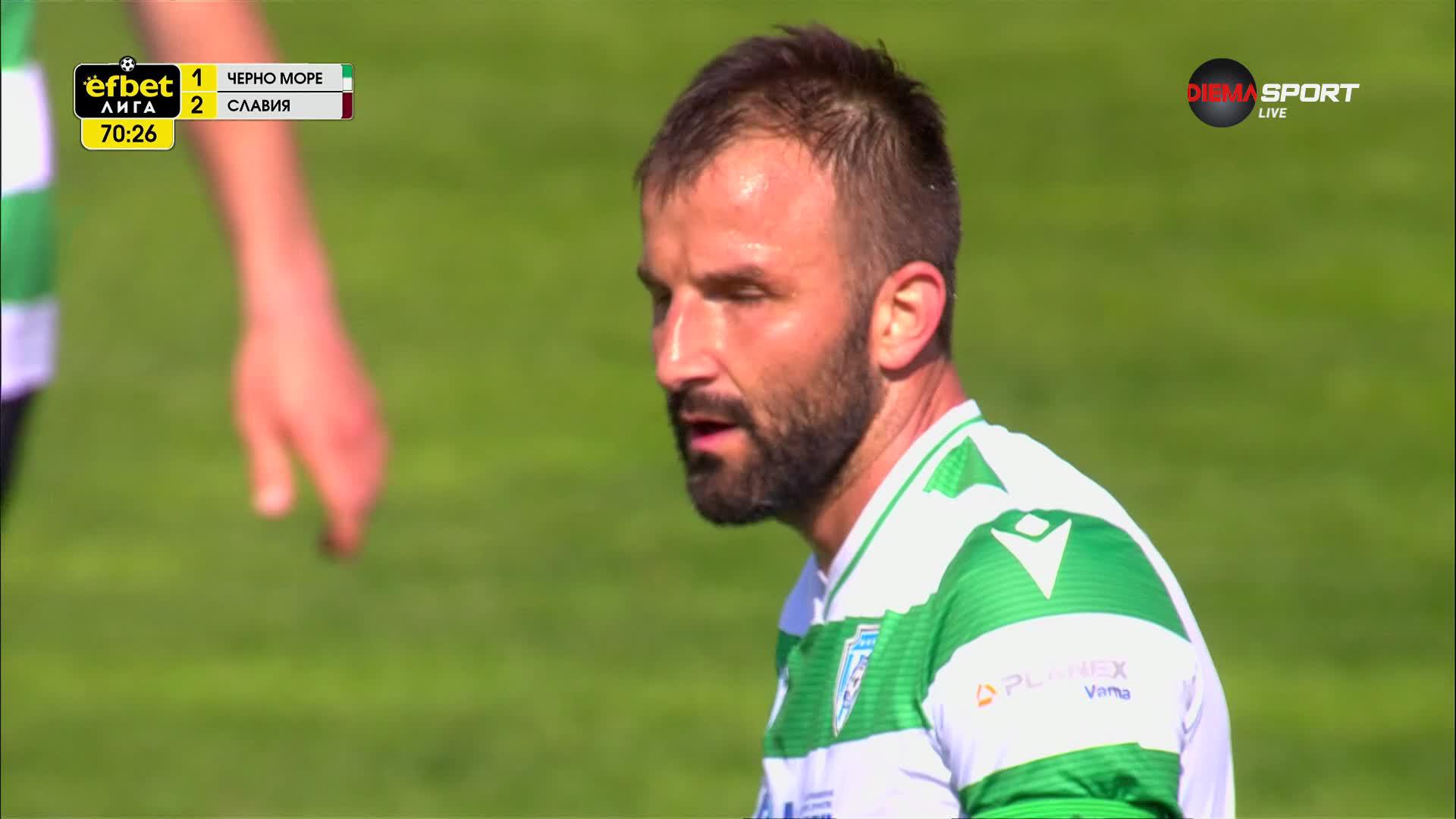 Cherno More with a Spectacular Goal vs. Slavia Sofia