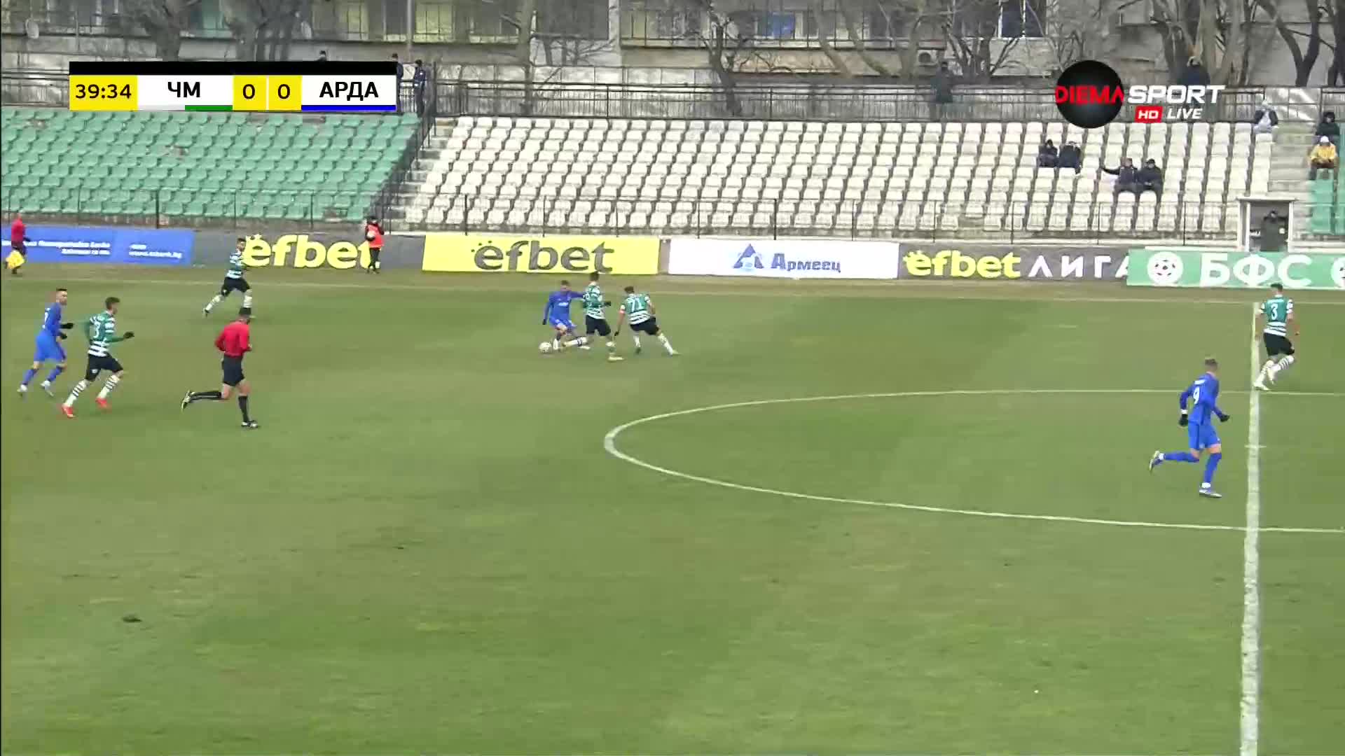 Черно Море - Арда 0:0 /първо полувреме/