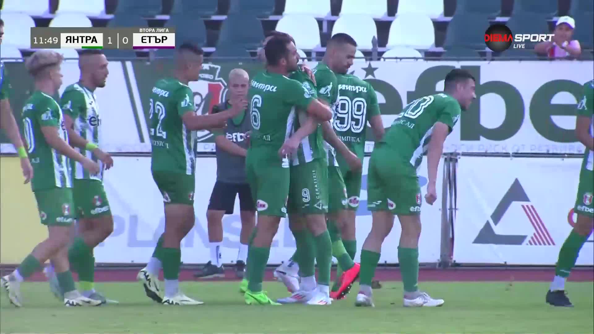 Янтра Габрово - Етър 1:1 /първо полувреме/