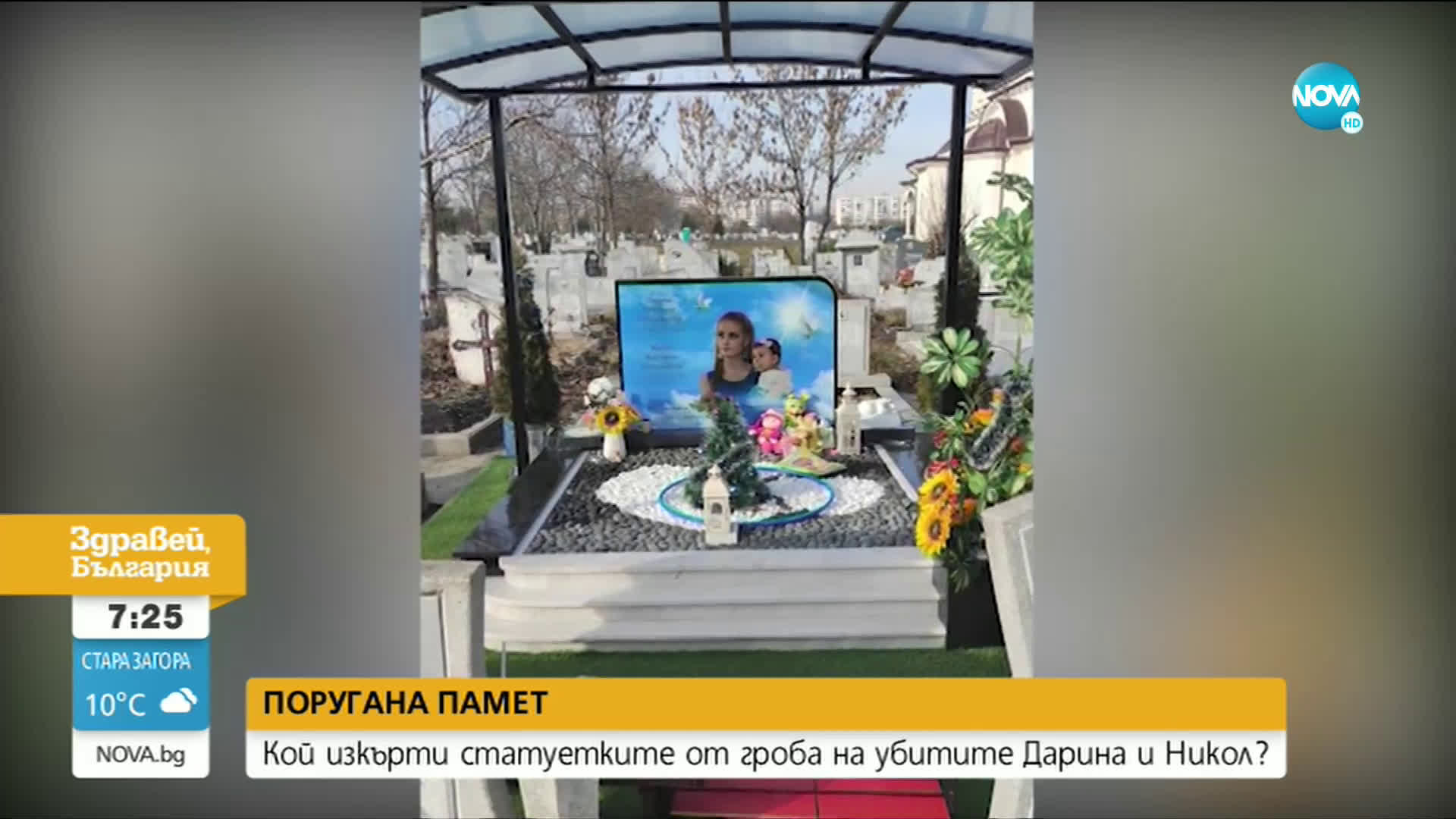ПОРУГАНА ПАМЕТ: Изкъртиха статуетките от гроба на убитите Дарина и Никол