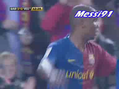 Barcelona - Real Valladolid 3 - 0 Etoo