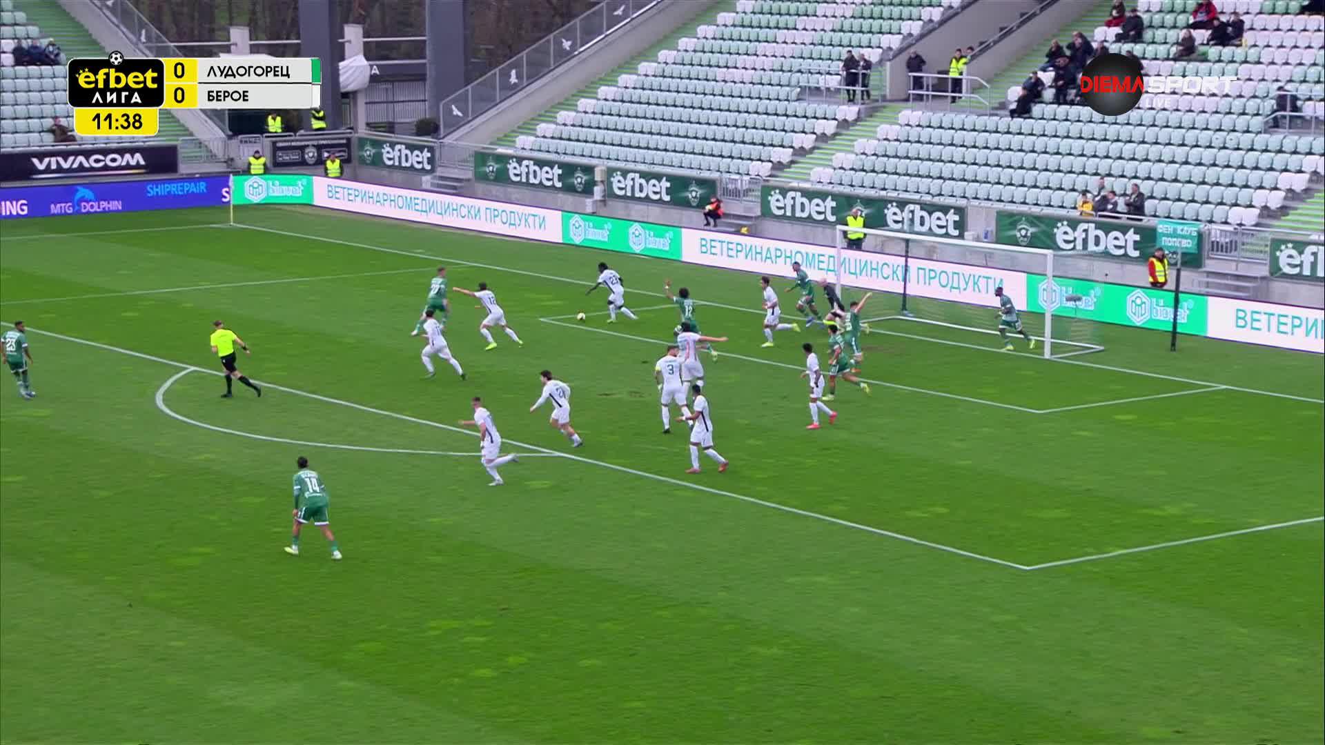 Лудогорец - Берое 0:0 /първо полувреме/