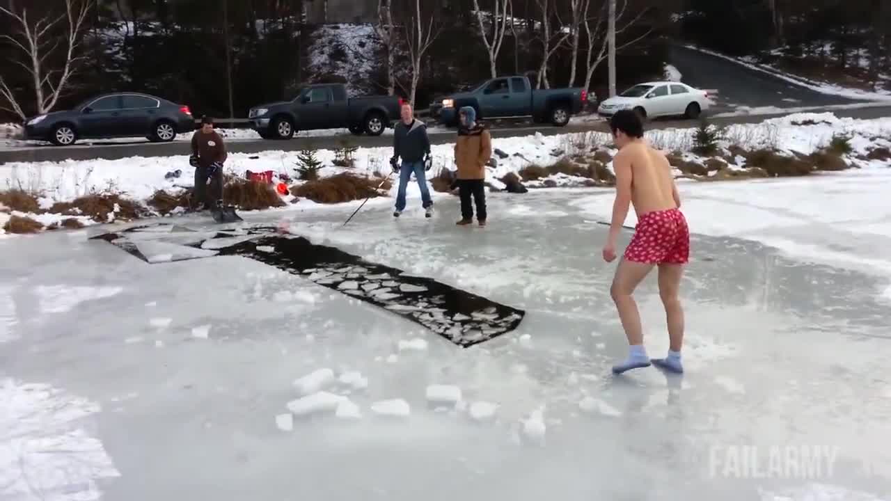 Компилация провали на сняг и лед - Failarmy
