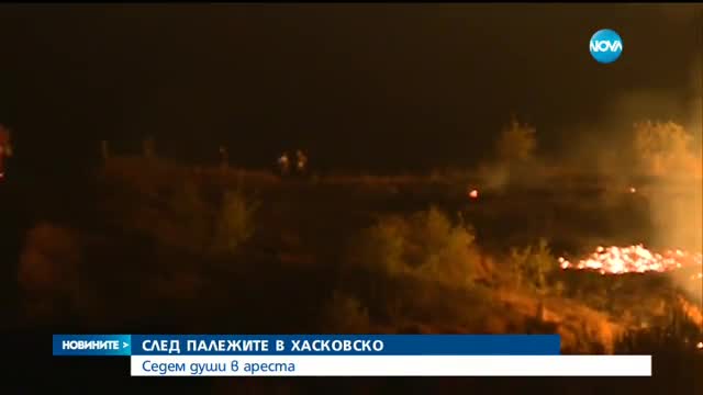 Седем души са арестувани за огромните пожари в Хасковско