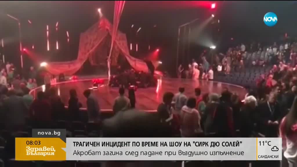 Акробат от „Цирк дю Солей” загина след падане на представление (ВИДЕО)