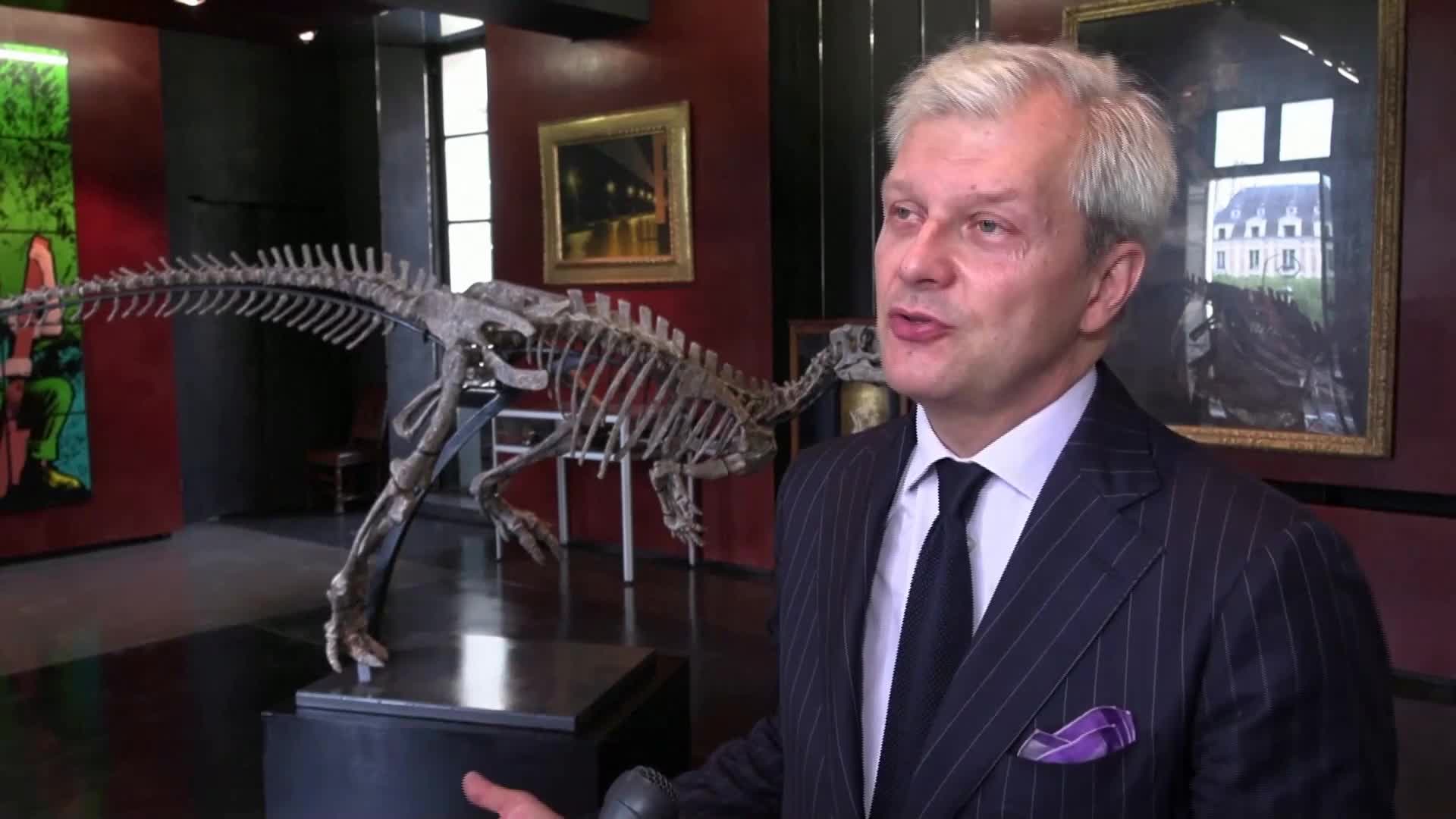 Наддаване за скелет на динозавър достигна до 500 000 евро на търг в Париж (ВИДЕО)