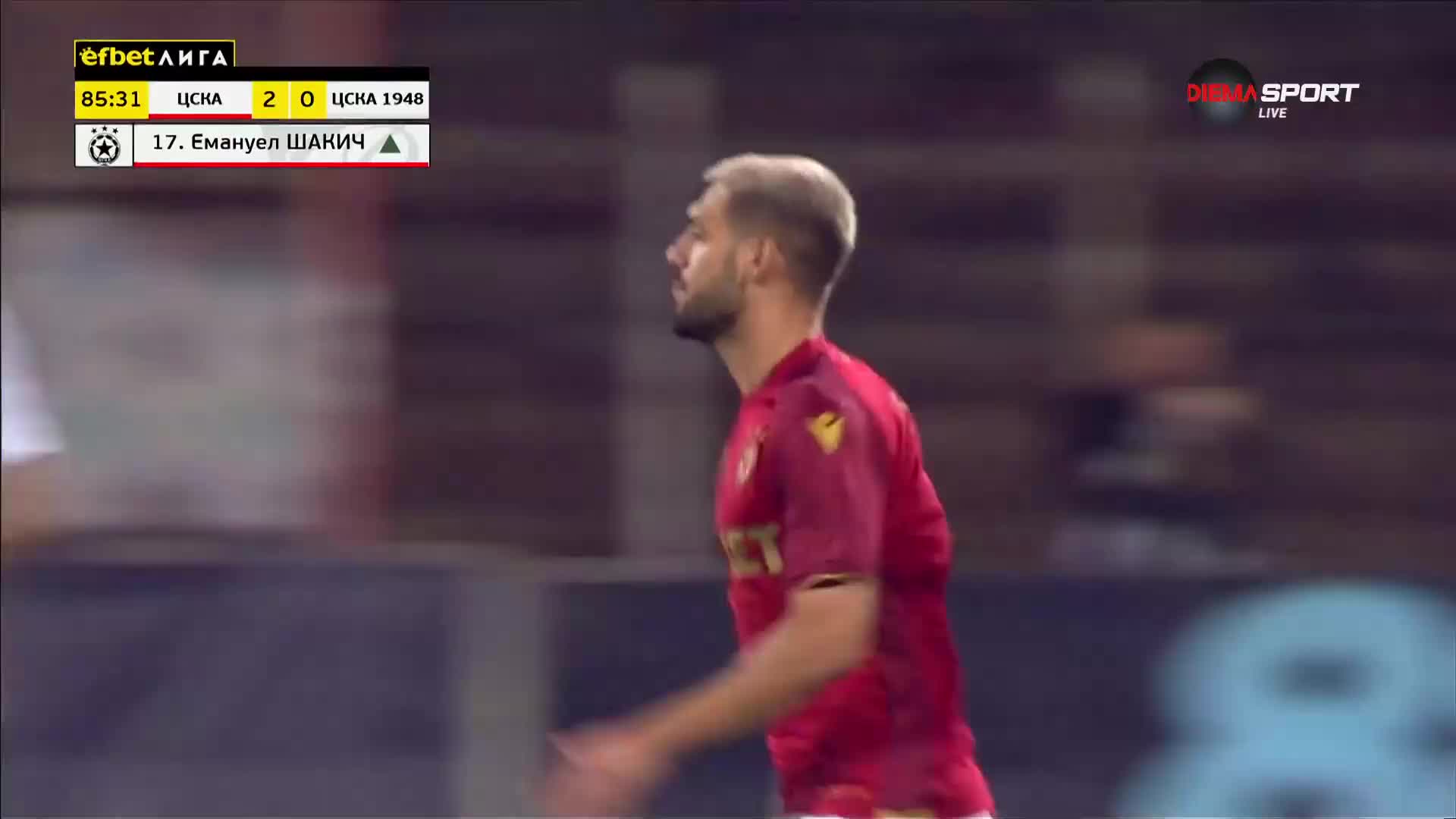 Дебютът на Емануел Шакич за ЦСКА