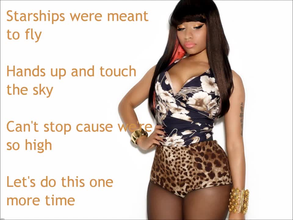 Nicki Minaj - Starships Lyrics On Screen