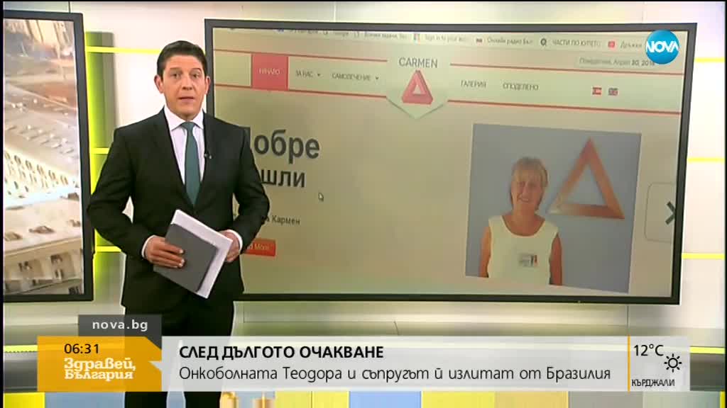 Онкоболната Теодора и съпругът й Александър излитат от Бразилия