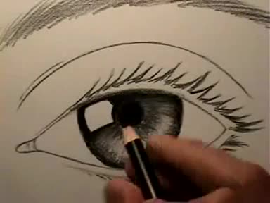 как се рисуват очи с молив