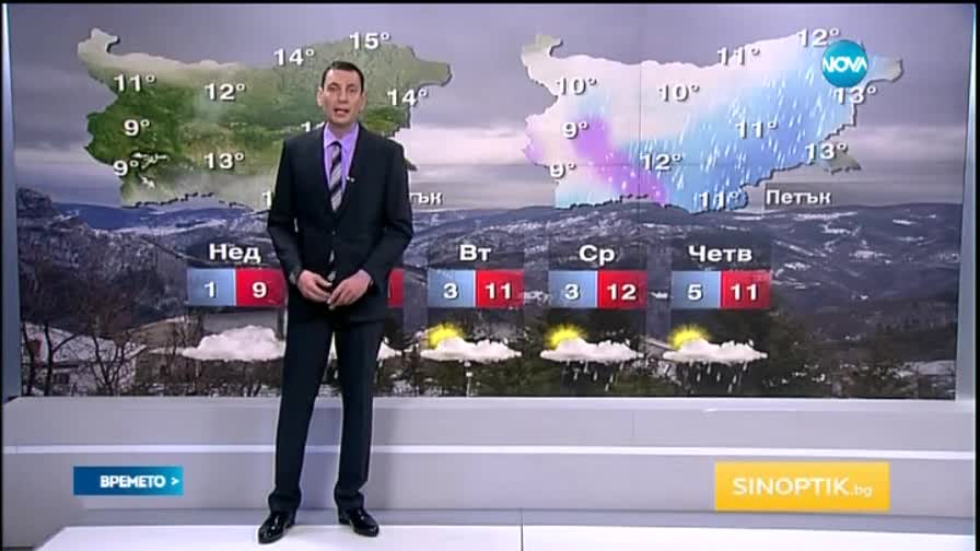 Прогноза за времето (22.02.2015 - сутрешна)