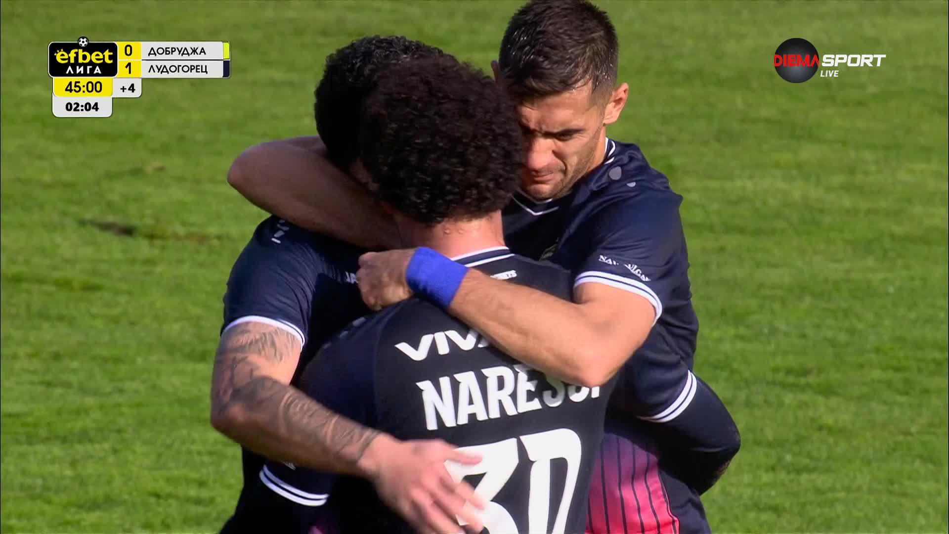 Добруджа - Лудогорец 0:1 /първо полувреме/