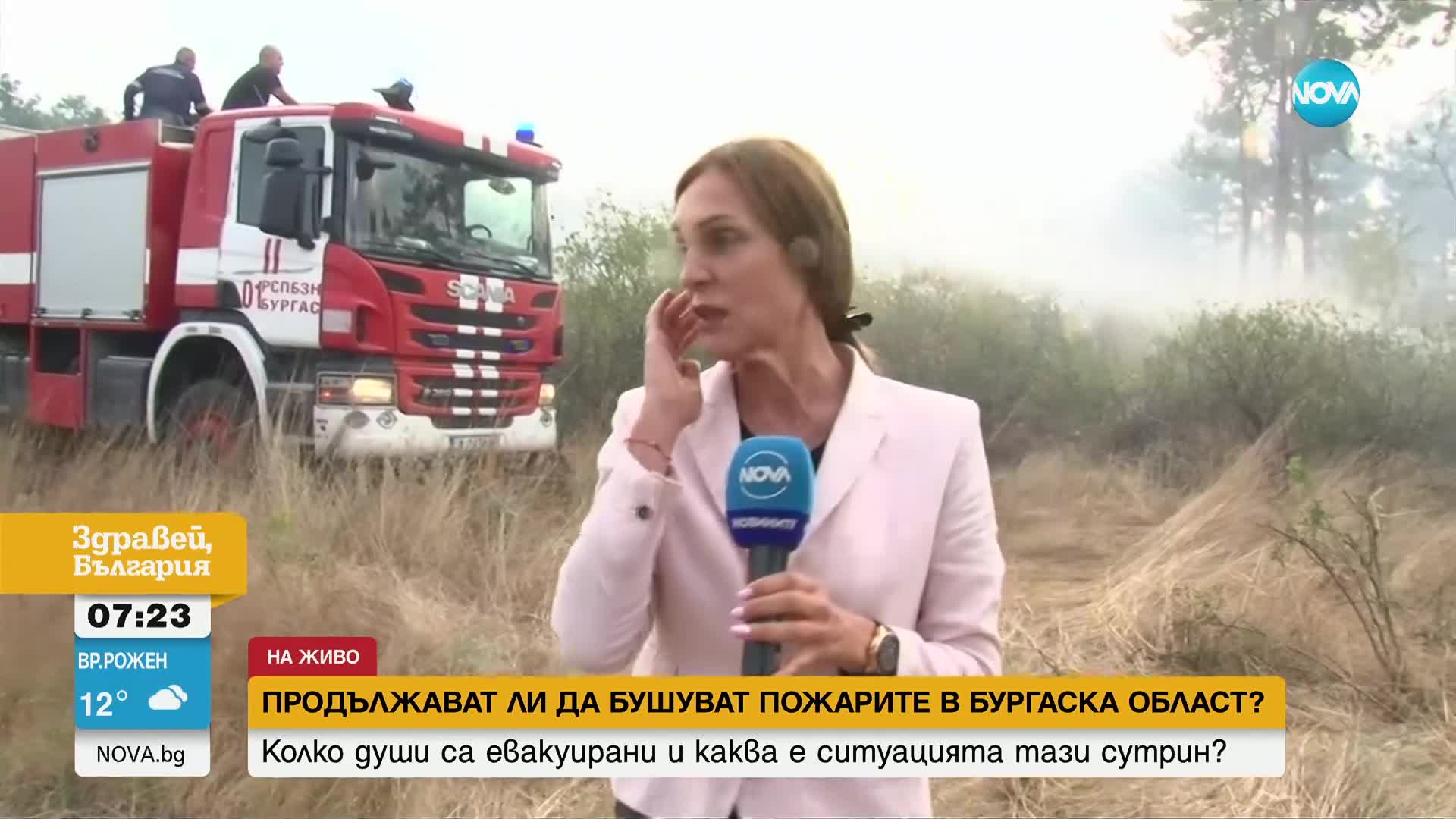 Пожарът в Бургаско е локализиран