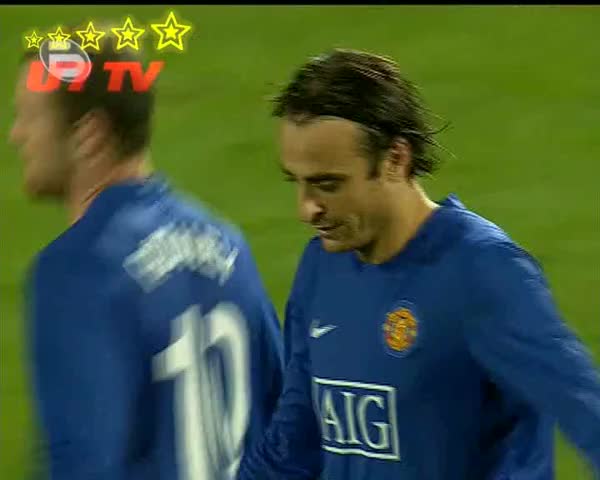 1 - Ви Гол На Бербатов За Манчестър Юнайтед Срещу Олборг 2-0  30.09.2008 Високо Качество