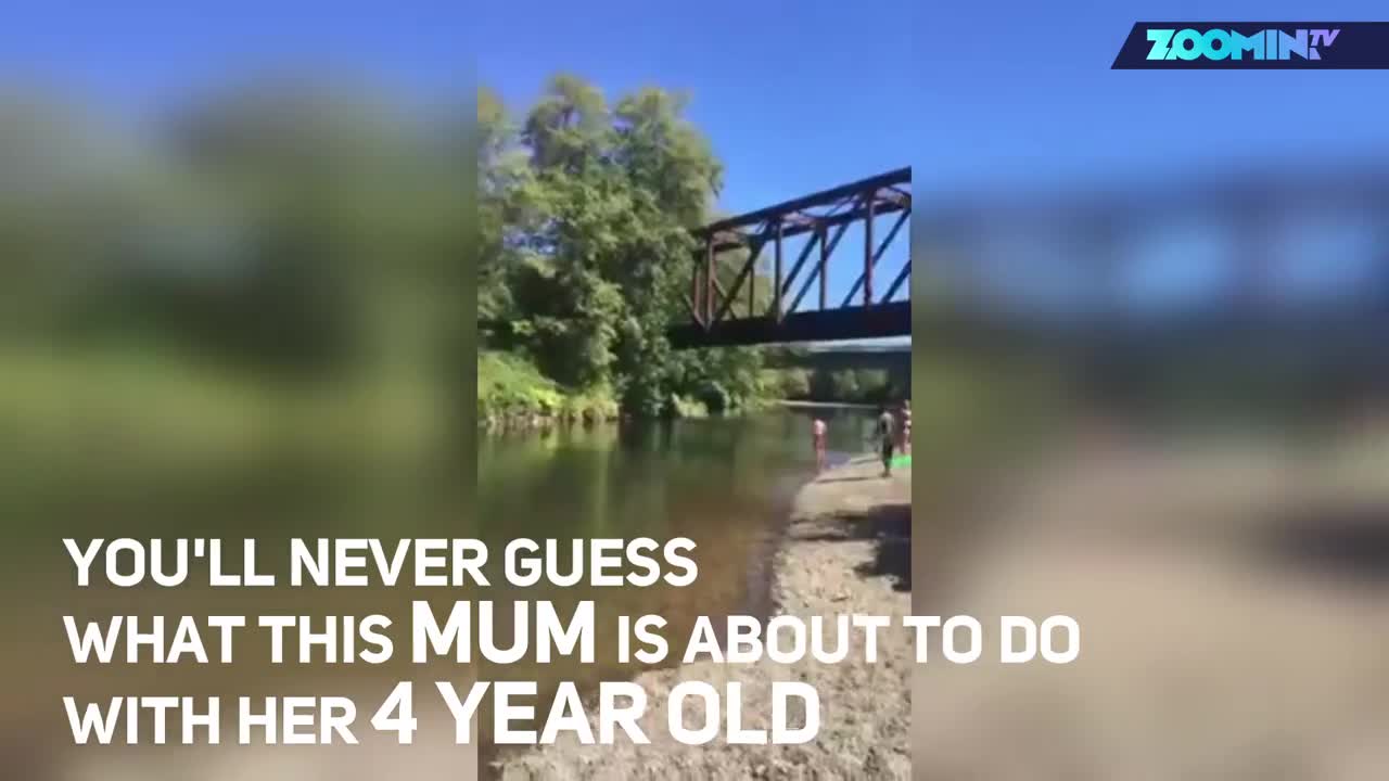 Майка изхвърли 4-годишното си дете от мост "на майтап"